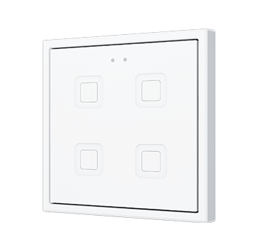 ZENNIO ZVITR70X4W Tecla RGB 70 X4. Pulsante capacitivo in PC-ABS 70x