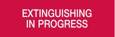 COOPER CSA INCENDIO CSA08666W DICITURA 55XX EN EXTINGUISHING IN PROGRESS