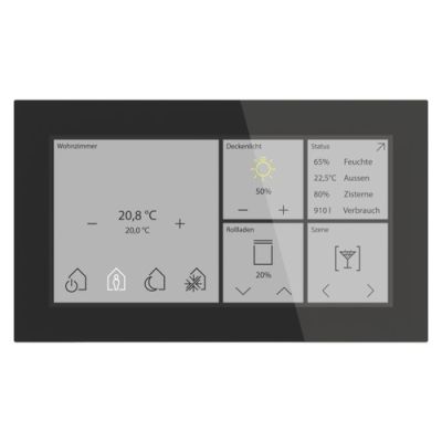 MDT BE-GTS06TS.01S Tastiera KNX Smart secure 6 pollici,vetro, nero