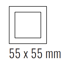EKINEX EK-PQG-FCO Placca FF/71 (Form/Flank/NF) quadrata FENIX NTM - 1 finestra