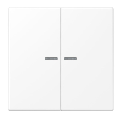 JUNG A10921STRFWW Pulsante KNX RF, 2 canali, bianco alpino