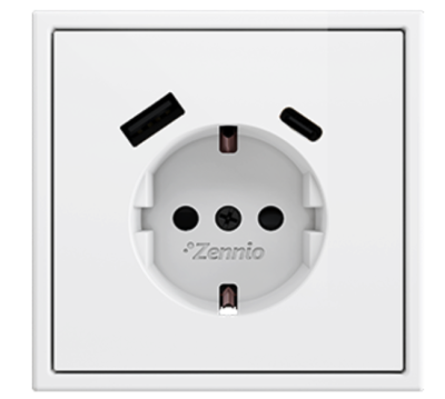 ZENNIO ZSISS ZS55/ZS70. Schuko socket insert 16 A/250 V ~ - (