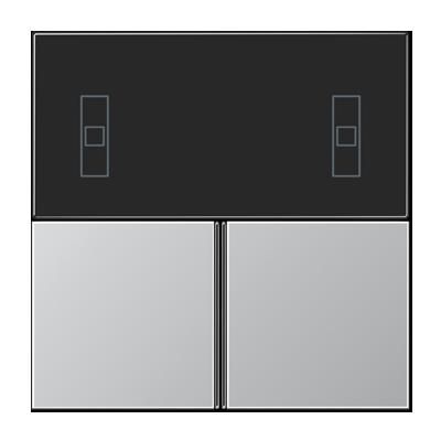 JUNG AL4093TSA Set di pulsanti completo per controller ambientale KNX compatto 4093KRMTSD- mod. LS990- alluminio
