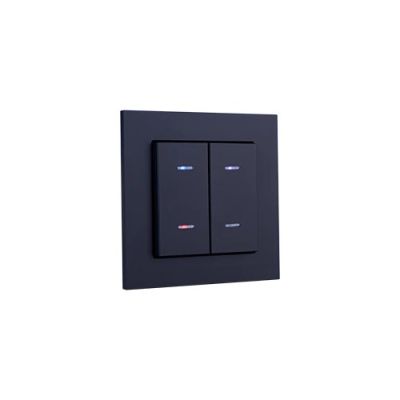 WEINZIERL 5522 Double Rocker Black with State Indicator