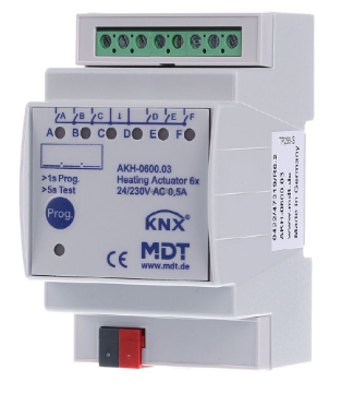 MDT AKH-0600.03 KNX heating actuator 6 times, 3TE, REG, 24-230VAC - AKH-0600.03