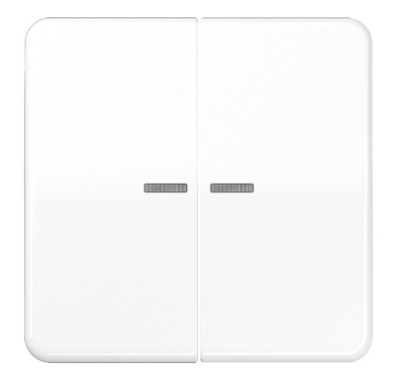 JUNG CD10921STRFWW Pulsante KNX RF, 2 canali, bianco alpino
