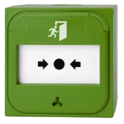 ARITECH INTRUSION NC-MC-0-G Resettable manual alert, green color