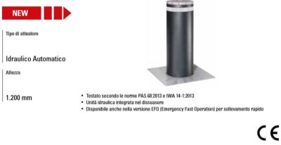 FAAC 116352 Dissuasore Di Sicurezza A Scomparsa  J355HA M50/H1.200 VERNICIATO EFO