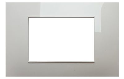 MAPAM 6003-01 Placca Tecnopolimero Gem 6003-01 3P Bianco