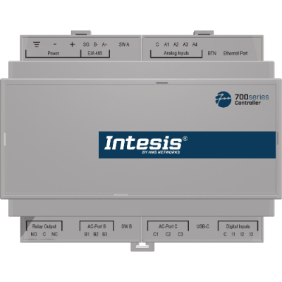 INTESIS IN780CTR0XSO000 Cascade controller with 4AI, 3DI, 1DO and Modbus T