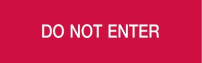 COOPER CSA INCENDIO CSA08669 DICITURA SERIE 50XX "DO NOT ENTER"