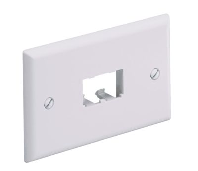 PANDUIT CFPH2BL Faceplate- 2 Port- Single Gang- Horizontal- Black