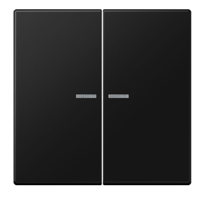 JUNG A10921STRFBFSWM Pulsante KNX RF, 2 canali, nero grafite opaco
