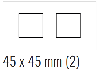 EKINEX EK-D2E-GBR Placca Deep (FF e 71 e 20Venti ) rettangolare - METALLO (ALLUMINIO) - nichel