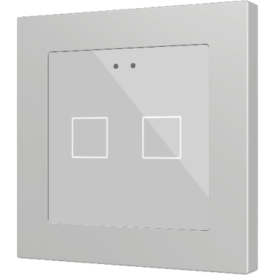 ZENNIO ZVIFR55X2S FLAT RGB 55 X2. PULSANTE CAPACITIVO IN VETRO
