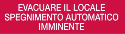 COOPER CSA INCENDIO CSA08659 DICITURA SERIE 50XX "EVACUARE IL LOCALE"