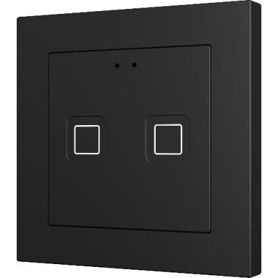 ZENNIO ZVIFR55X2A Flat RGB 55 X2. Pulsante capacitivo 55x55 - 2 tasti - Nero