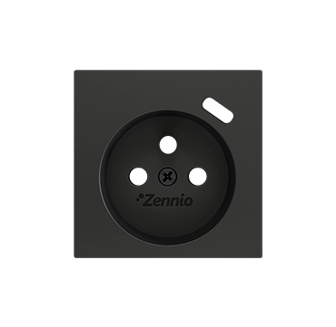 ZENNIO ZS55CF1USA ZS55. French socket cover with USB C 55x55 mm - Wide