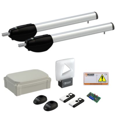 ROGER KIT BE20/410 Kit motoriduttore per cancelli a battente fino a 4m - BRUSHLESS