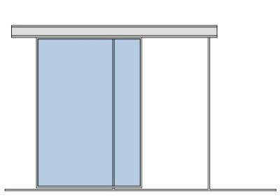 RIB AA90016B SLIDER 150 1 anta. L 2900 mm.