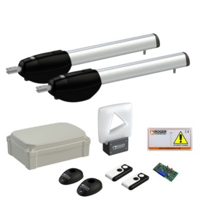 ROGER KIT BE20/212/HS Kit motoriduttore per cancelli a battente fino a 2,5m - BRUSHLESS High Speed