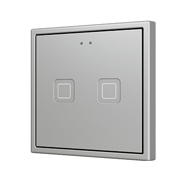 ZENNIO ZVITR70X2S Tecla RGB 70 X2. Pulsante capacitivo in PC-ABS 70x