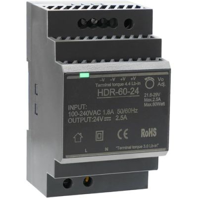 MARSS MH-A3012-D 12Vdc 3A power supply in DIN rail enclosure