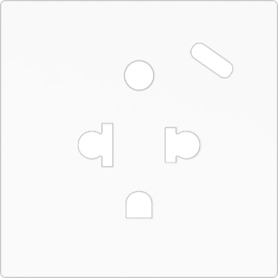 ZENNIO ZS55CEUA1USW ZS55. Euro-American socket cover with USB C 55x55
