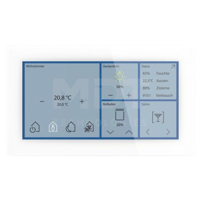 MDT BE-GTS06TW.01S 6-inch Smart secure KNX keyboard, glass, white