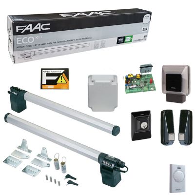 FAAC 105632445 ECO KIT 230V GREEN Automazione Cancello Battenti - Larghezza max singola anta 1,8m