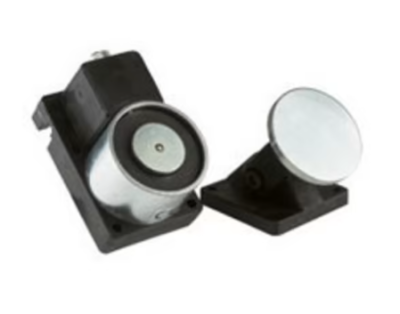 ELKRON FIRE 80MM7000123 EM50P Elettromagnete completo di piattello con tenuta 50 kg con pulsante di sblocco 