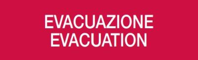 COOPER CSA INCENDIO CSA08642 DICITURA SERIE 50XX "EVACUAZIONE - EVACUATION"