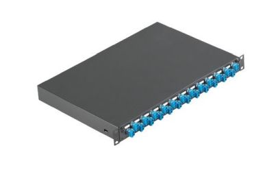 PANDUIT NKFD1W24AQDLC NK eDrawer with 24 Duplex LC Adapters - Aqua-Phos