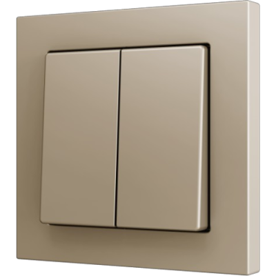 ZENNIO ZS552PB2C ZS55. Double Soft push button for 2 binary inputs