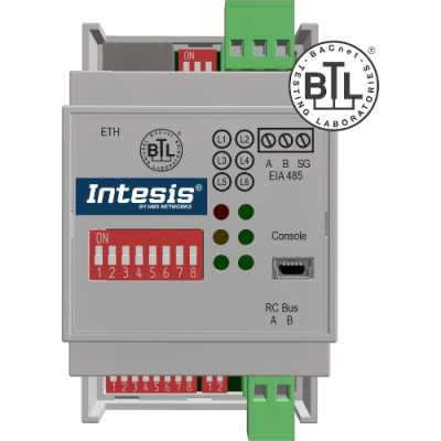 INTESIS INBACHIT001R000 Hitachi Comm. &amp; VRF units to BACnet IP/MSTP Interface - 1 unit