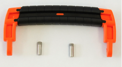 GT LINE KIN.1256 Handle, orange, black rubber coating (m