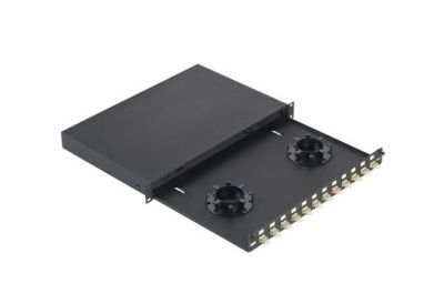 PANDUIT NKFD1W24BLDLC NK eDrawer with 24 Duplex LC Adapters - Blk- Phos