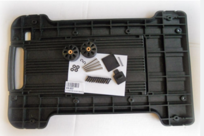 GT LINE KIN.0837 Telescopic handle + wheels, black (mod. 7630-7641