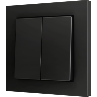 ZENNIO ZS552PB2A ZS55. Double Soft push button for 2 binary inputs - Anthracite