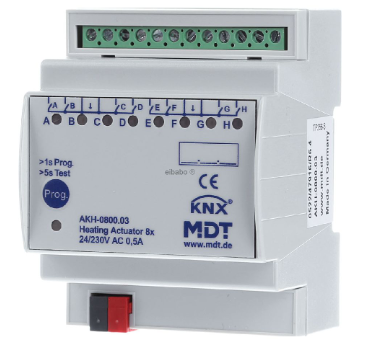 MDT AKI-0416.04 Attuatore di riscaldamento KNX 8 canali AKH-0800.03