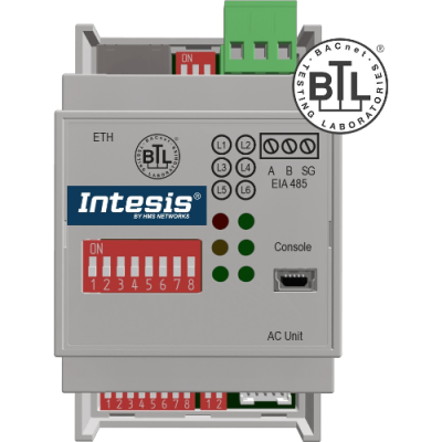 INTESIS INBACMIT001I000 Mitsubishi Electric Domestic, Mr.Slim and City Multi for BACnet IP/MSTP interface