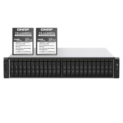QNAP TSH2490FU7302P1 24-BAY ALL-FLASH NAS NAS SENZA HARD DISK INTEGRATO
