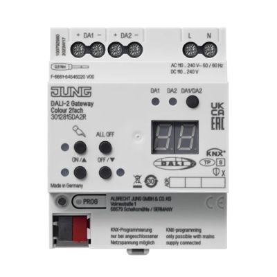JUNG 301281SDA2R Gateway KNX DALI-2 Colour, 2 canali