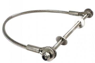 GIBIDI KFI500ING CAVO ARRESTO CADUTA (ACCIAIO INOX) - 500MM (CON GUAINA + ASTA INOX)