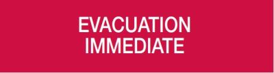 COOPER CSA INCENDIO CSA08671W DICITURA SERIE 55XX "EVACUATION IMMEDIATE"