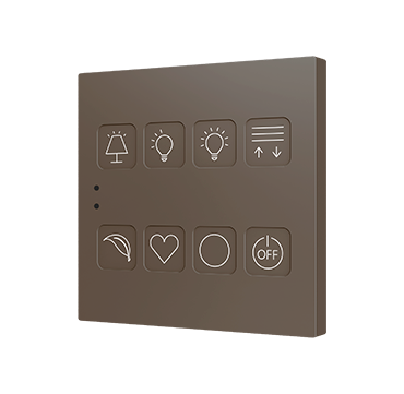 ZENNIO ZVITR8M Tecla RGB 8. PC-ABS Capacitive push button - 8 but