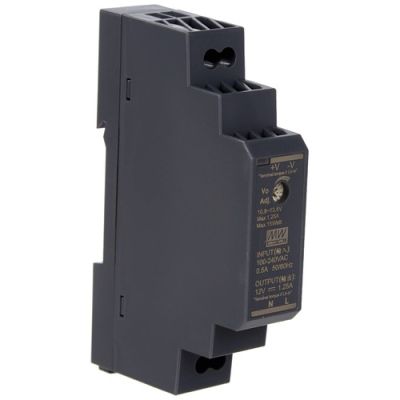 MARSS MH-A1512-D 12Vdc 1.25A power adapter in a DIN rail package