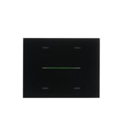 EELECTRON 9025GL304LM3 GLASS - 4 CH - 3 MODULES - LINE SERIES - RGB - BLACK