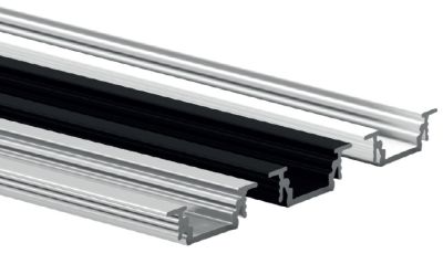LEDCO PR200/NE PROFILO INCASSO 10 MM. 2 MT. VERNICIATO NERO