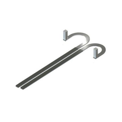 ROGER LT322Q PAIR OF CURVED TELESC ARMS L800 mm SQUARE HEEL 20
